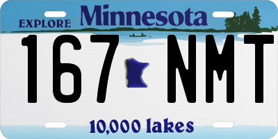 MN license plate 167NMT
