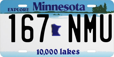 MN license plate 167NMU