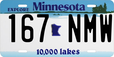 MN license plate 167NMW
