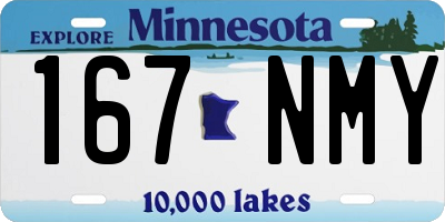 MN license plate 167NMY