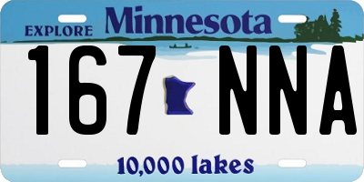 MN license plate 167NNA
