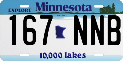 MN license plate 167NNB