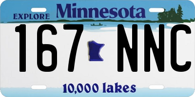 MN license plate 167NNC