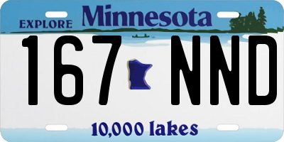 MN license plate 167NND