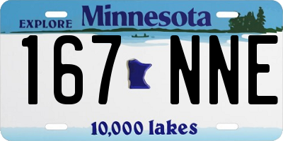MN license plate 167NNE