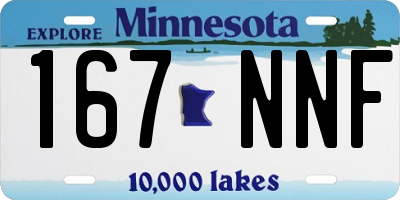 MN license plate 167NNF
