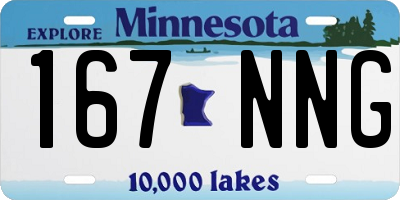 MN license plate 167NNG