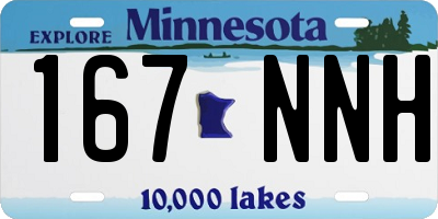 MN license plate 167NNH