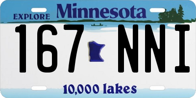 MN license plate 167NNI