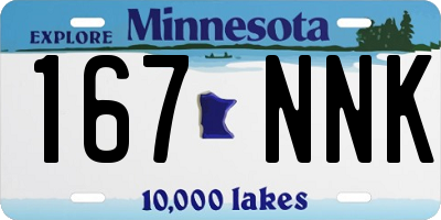 MN license plate 167NNK