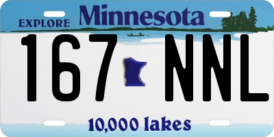 MN license plate 167NNL