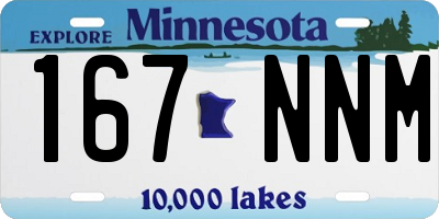 MN license plate 167NNM