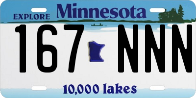 MN license plate 167NNN