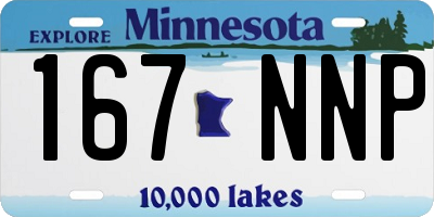 MN license plate 167NNP
