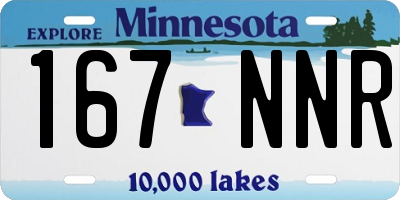 MN license plate 167NNR