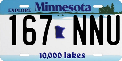 MN license plate 167NNU