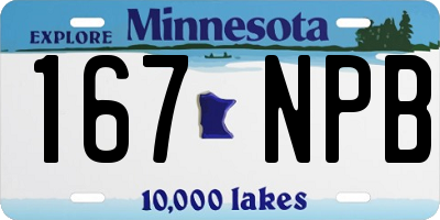 MN license plate 167NPB