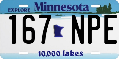MN license plate 167NPE