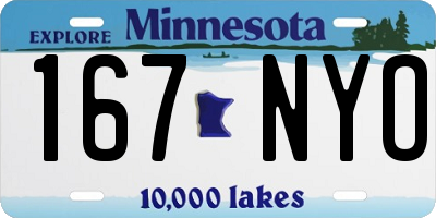 MN license plate 167NYO