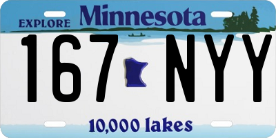 MN license plate 167NYY