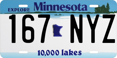 MN license plate 167NYZ