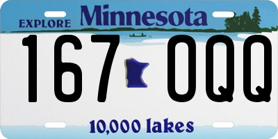 MN license plate 167OQQ