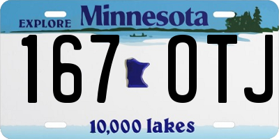 MN license plate 167OTJ