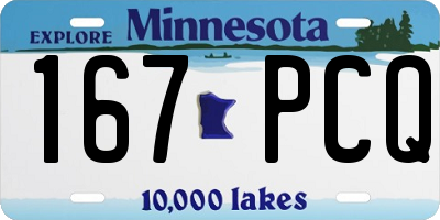 MN license plate 167PCQ