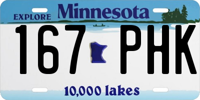 MN license plate 167PHK