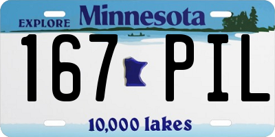 MN license plate 167PIL