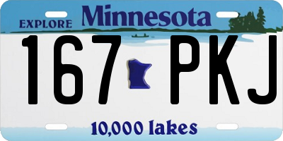 MN license plate 167PKJ