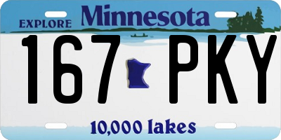 MN license plate 167PKY