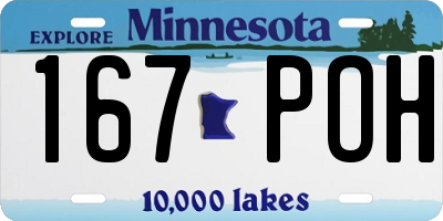 MN license plate 167POH