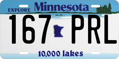 MN license plate 167PRL