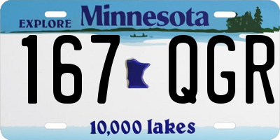MN license plate 167QGR