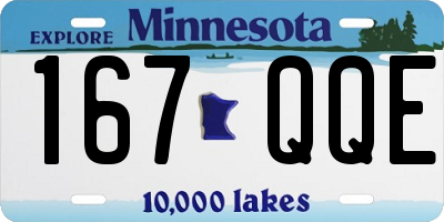 MN license plate 167QQE