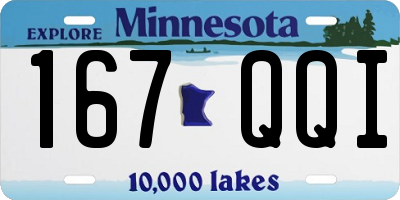 MN license plate 167QQI