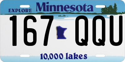 MN license plate 167QQU