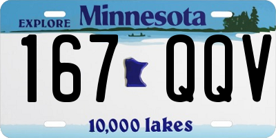 MN license plate 167QQV