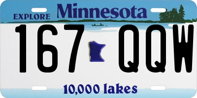 MN license plate 167QQW