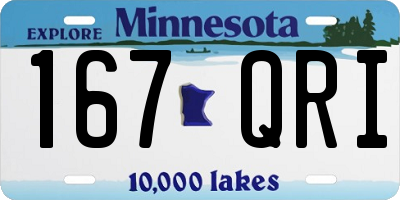 MN license plate 167QRI