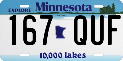 MN license plate 167QUF