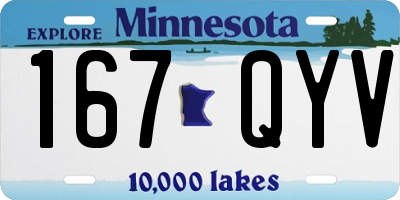 MN license plate 167QYV