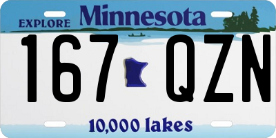 MN license plate 167QZN