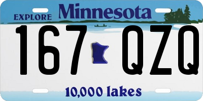 MN license plate 167QZQ