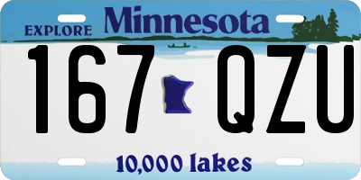 MN license plate 167QZU