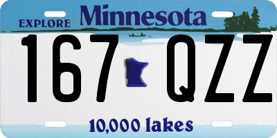 MN license plate 167QZZ