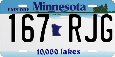 MN license plate 167RJG