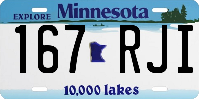MN license plate 167RJI