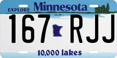 MN license plate 167RJJ